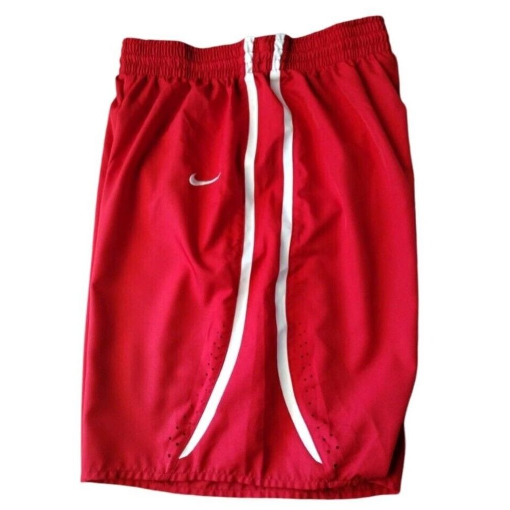 Nike Dri Fit Shorts Woman's Medium Red‎ Possession Hyper Elite Stock Basketball